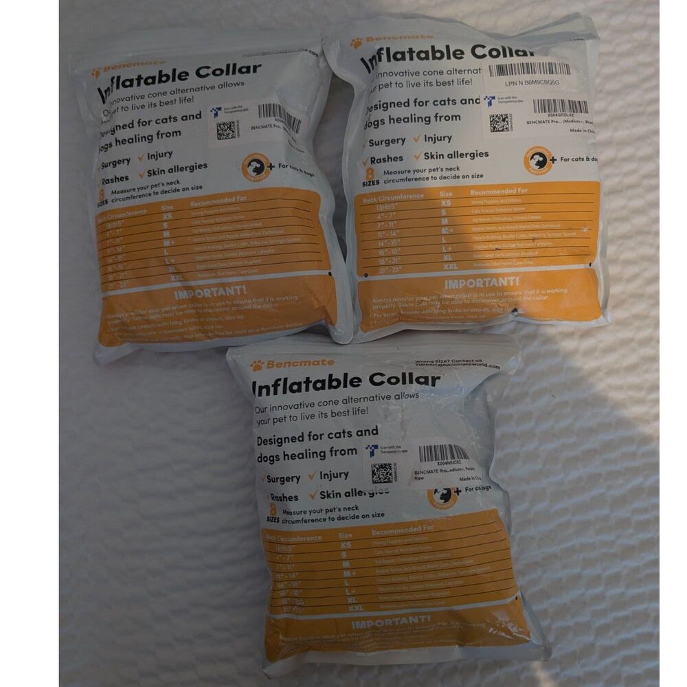 Bencmate Inflatable Dog Collars - Size M+(Medium Plus) New - Picture 5 of 5